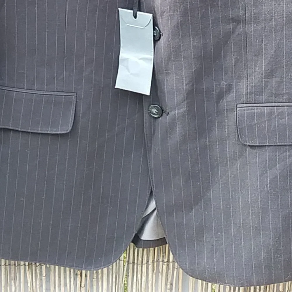 Sean John Suit Jacket Blazer Gray Pinstripe - XL - NWT